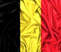 3d flag of Belgium waving in the wind Royalty Free Stock Photo