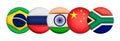 3D Flag of BRICS on an avatar circle