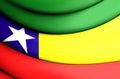 3D Flag of Centro do Guilherme Maranhao, Brazil.