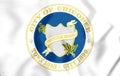 3D Flag of Chicopee Massachusetts, USA.