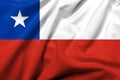 3D Flag of Chile satin