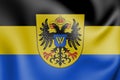 Flag of Donauwoerth Bavaria, Germany. 3D Illustration Royalty Free Stock Photo