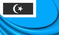 3D Flag of Dungun Terengganu, Malaysia