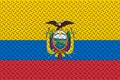 3D Flag of Ecuador on a metal