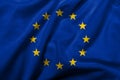 3D Flag of  European Union satin Royalty Free Stock Photo