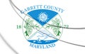 3D Flag of Garrett County Maryland, USA.