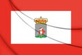 3D Flag of Gijon Asturias, Spain.
