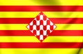 Flag of Girona Province, Spain.