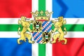 3D Flag of Groningen Province, Netherlands. Royalty Free Stock Photo