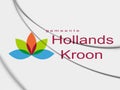 3D Flag of Hollands Kroon North Holland province, Netherlands. Royalty Free Stock Photo