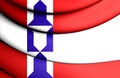 3D Flag of Houten Utrecht, Netherlands.