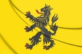 3D Flag of Hulst Zeeland, Netherlands.