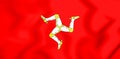 3D Flag of Isle of Man.
