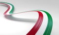 3d Flag Of Italy 3d Wavy Shiny Italy Ribbon Isolated On White Background, 3d illustration