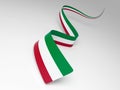 3d Flag Of Italy 3d Wavy Shiny Italy Ribbon Isolated On White Background, 3d illustration