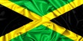 3d flag of Jamaica waving in the wind Royalty Free Stock Photo