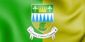 3D Flag of Kerry county, Ireland. Royalty Free Stock Photo