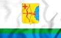 3D Flag of Kirov Oblast, Russia.