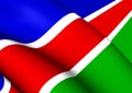 3D Flag of Laarbeek North Brabant, Netherlands. Royalty Free Stock Photo