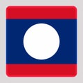 3D Flag of Laos on square