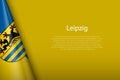 3d flag of Leipzig, is a city of Germany