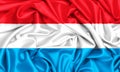 3d flag of Luxembourg waving in the wind Royalty Free Stock Photo