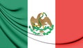 3D Flag of Mexico 1823-1864, 1867-1893.