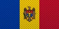 3D Flag of Moldova on metal wall