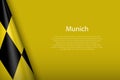 3d flag of Munich, is a city of Germany,