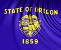 Flag of Oregon, USA.