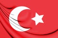 3D Flag of Ottoman Empire 1299-1923. Royalty Free Stock Photo