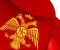 3D Flag of Palaiologos Dynasty. Byzantine Eagle