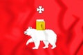 3D Flag of Perm, Russia.
