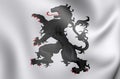 3D Flag of principality of Powys Fadog.