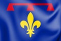 3D Flag of Provence, France.