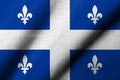 3D Flag of Quebec (The Fleurdelise) waving Royalty Free Stock Photo