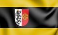 Flag of Rheda-Wiedenbrueck North Rhine-Westphalia, Germany. 3D Illustration Royalty Free Stock Photo