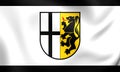 Flag of Rhein-Kreis Neuss, Germany.