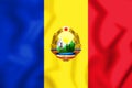 3D Flag of the Romania 1965-1989.