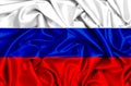 3d flag of Russia waving in a wind