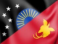 3D Flag of Sandaun Province, Papua New Guinea.