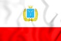 3D Flag of Saratov Oblast, Russia.