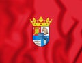 3D Flag of Segovia Province, Spain. Royalty Free Stock Photo