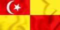 3D Flag of Selangor, Malaysia.