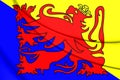 3D Flag of Sint-Truiden Limburg, Belgium. Royalty Free Stock Photo