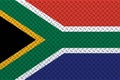 3D Flag of South Africa on metal wall