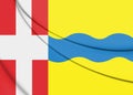 Flag of Stichtse Vecht Utrecht, Netherlands. 3D Illustration Royalty Free Stock Photo