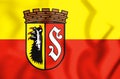 3D Flag of Sulingen Lower Saxony, Germany. Royalty Free Stock Photo