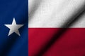 3D Flag of Texas waving Royalty Free Stock Photo