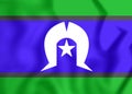 3D Flag of Torres Strait Islanders.